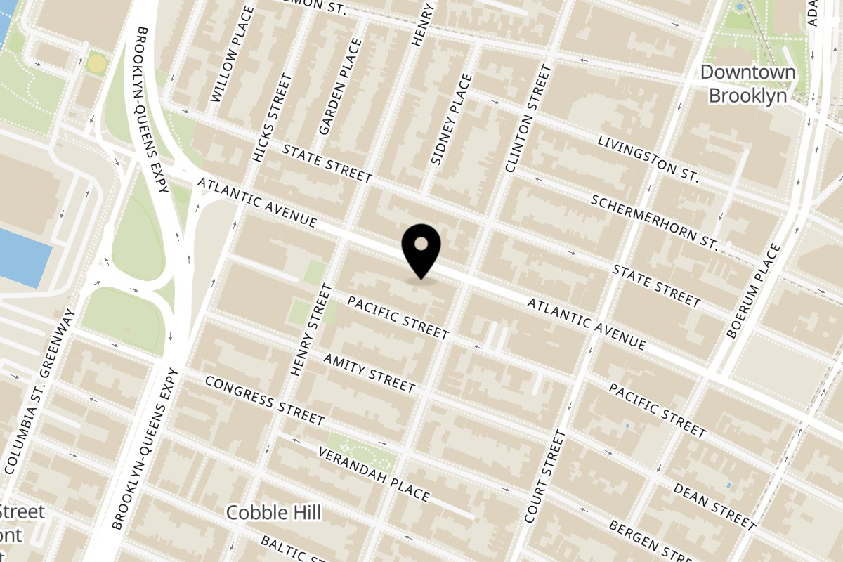 Map showing the location of El Cedro on 144 Atlantic Ave in Brooklyn